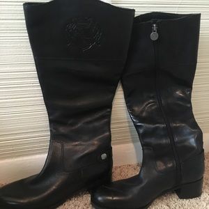 Franco Sarto Black Leather Boots